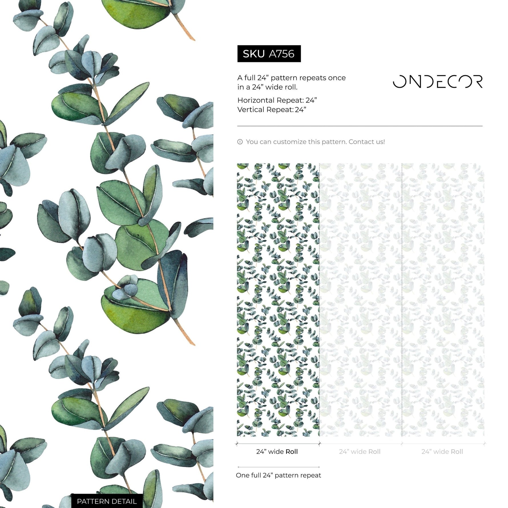 Wallpaper Peel and Stick Wallpaper Removable Wallpaper Home Decor Wall Art Wall Decor Room Decor / Green Leaves Wallpaper - A756 - WallTrend
