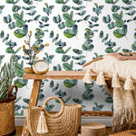 Wallpaper Peel and Stick Wallpaper Removable Wallpaper Home Decor Wall Art Wall Decor Room Decor / Green Leaves Wallpaper - A756 - WallTrend