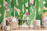 Wallpaper Peel and Stick Wallpaper Removable Wallpaper Home Decor Wall Art Wall Decor Room Decor / Kids Floral Cactus Wallpaper - C477 - WallTrend