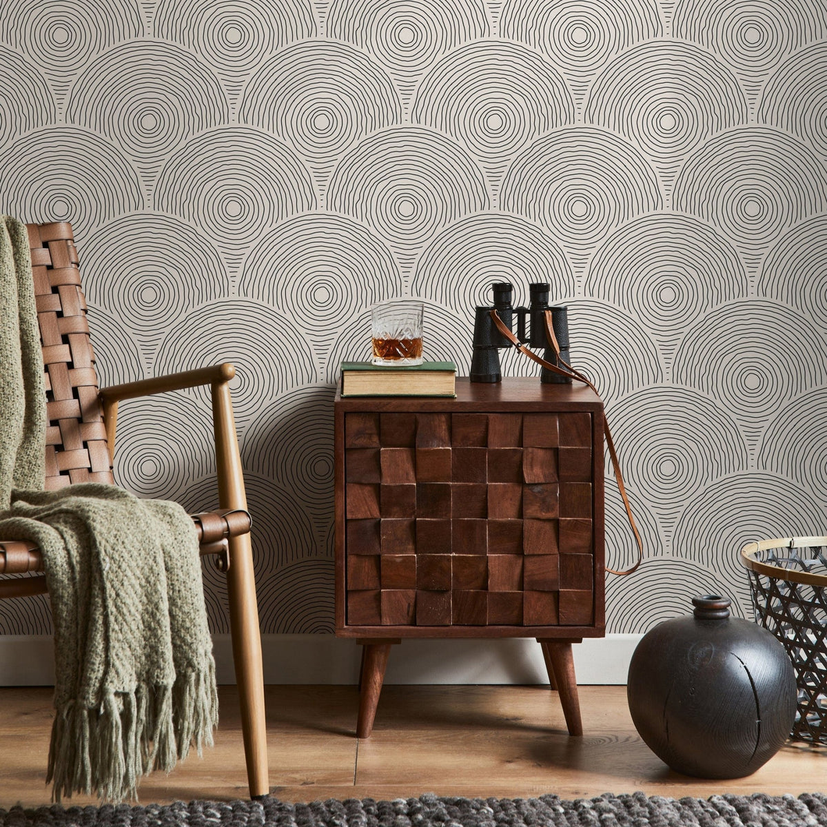 Wallpaper Peel and Stick Wallpaper Removable Wallpaper Home Decor Wall Art Wall Decor Room Decor / Minimalist Boho Wallpaper - B628 - WallTrend