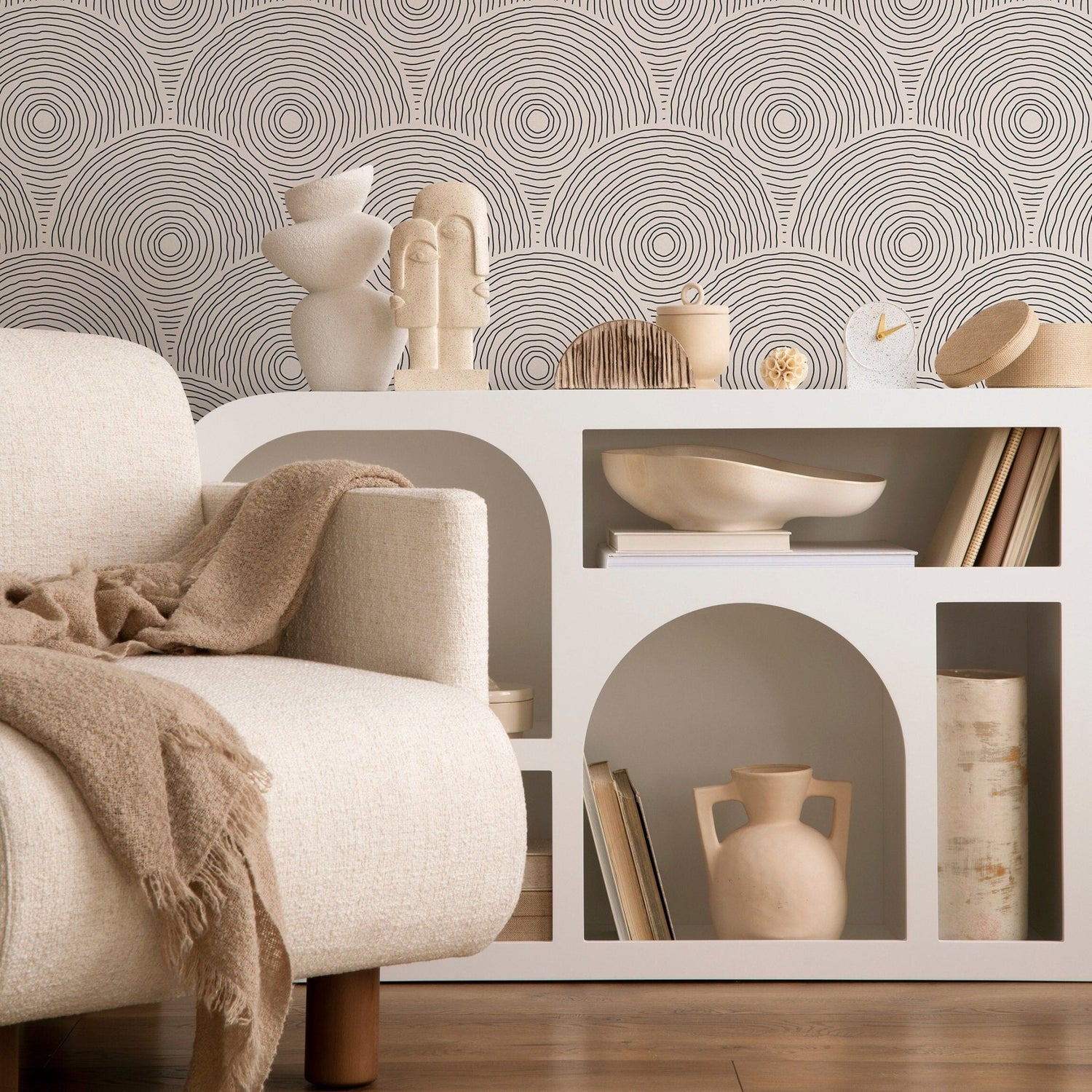 Wallpaper Peel and Stick Wallpaper Removable Wallpaper Home Decor Wall Art Wall Decor Room Decor / Minimalist Boho Wallpaper - B628 - WallTrend