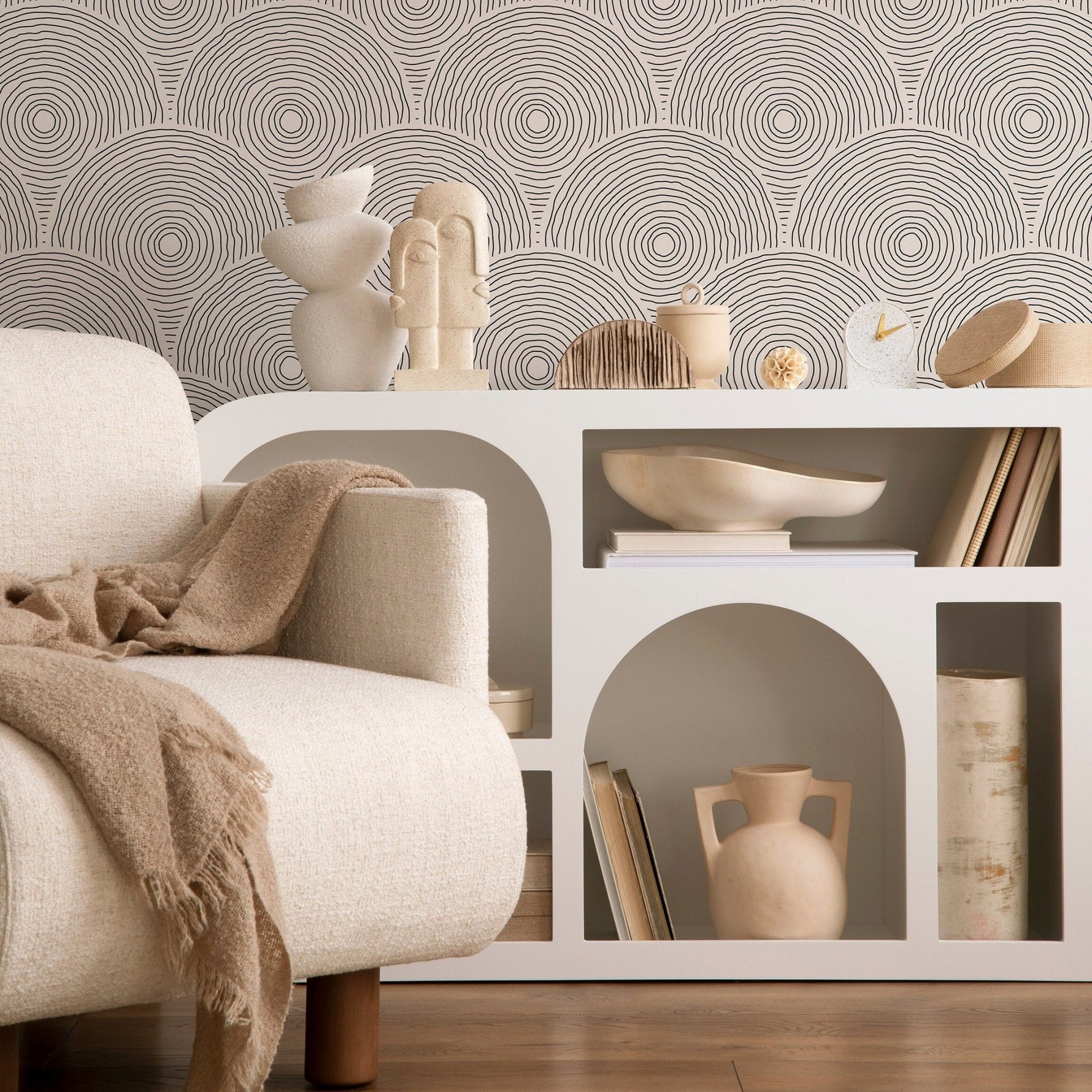 Wallpaper Peel and Stick Wallpaper Removable Wallpaper Home Decor Wall Art Wall Decor Room Decor / Minimalist Boho Wallpaper - B628 - WallTrend