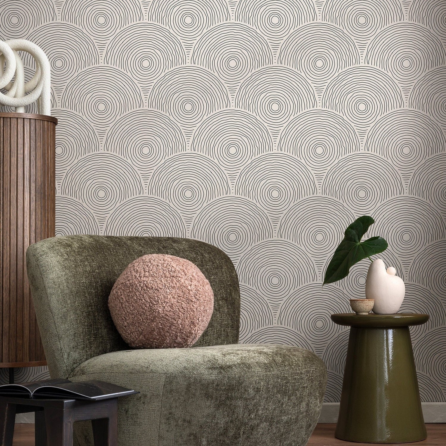 Wallpaper Peel and Stick Wallpaper Removable Wallpaper Home Decor Wall Art Wall Decor Room Decor / Minimalist Boho Wallpaper - B628 - WallTrend