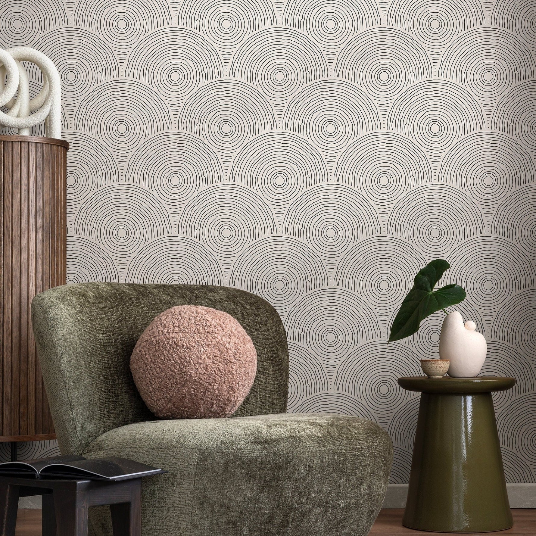 Wallpaper Peel and Stick Wallpaper Removable Wallpaper Home Decor Wall Art Wall Decor Room Decor / Minimalist Boho Wallpaper - B628 - WallTrend