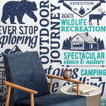 Wallpaper Peel and Stick Wallpaper Removable Wallpaper Home Decor Wall Art Wall Decor Room Decor / Modern Typography Wallpaper - D938 - WallTrend