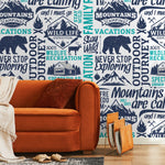 Wallpaper Peel and Stick Wallpaper Removable Wallpaper Home Decor Wall Art Wall Decor Room Decor / Modern Typography Wallpaper - D938 - WallTrend