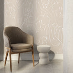 Wallpaper Peel and Stick Wallpaper Removable Wallpaper Home Decor Wall Art Wall Decor Room Decor / Neutral Body Line Art Wallpaper - C354 - WallTrend
