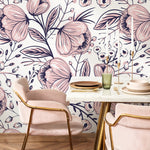 Wallpaper Peel and Stick Wallpaper Removable Wallpaper Home Decor Wall Art Wall Decor Room Decor / Pink Floral Wallpaper - A691 - WallTrend