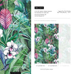 Wallpaper Peel and Stick Wallpaper Removable Wallpaper Home Decor Wall Art Wall Decor Room Decor/ Tropical Floral and Leaves Wallpaper - A673 - WallTrend