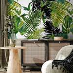 Wallpaper Peel and Stick Wallpaper Removable Wallpaper Home Decor Wall Art Wall Decor Room Decor / Tropical Jungle Leaves Wallpaper - A767 - WallTrend