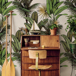 Wallpaper Peel and Stick Wallpaper Removable Wallpaper Home Decor Wall Art Wall Decor Room Decor/ Tropical Jungle Palm Tree Wallpaper - A762 - WallTrend