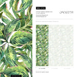Wallpaper Peel and Stick Wallpaper Removable Wallpaper Home Decor Wall Art Wall Decor Room Decor / Tropical Monstera Leaves Wallpaper - A734 - WallTrend