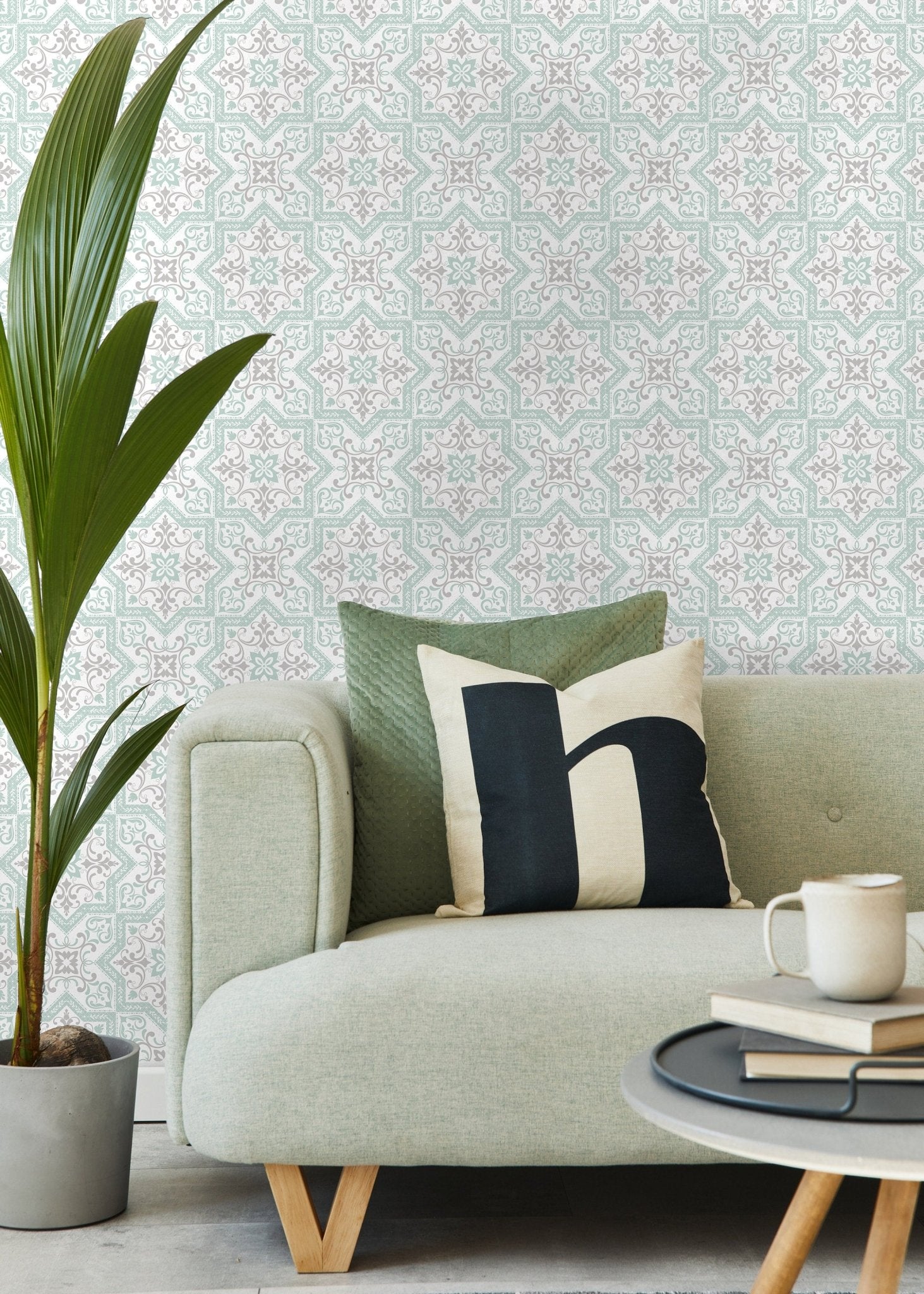 Wallpaper Peel and Stick Wallpaper Removable Wallpaper Home Decor Wall Art Wall Decor Room Decor / Unique Tile Wallpaper - B794 - WallTrend