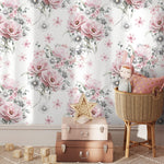 Wallpaper Peel and Stick Wallpaper Removable Wallpaper Home Decor Wall Art Wall Decor Room Decor / Vintage Floral Wallpaper - A265 - WallTrend