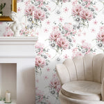 Wallpaper Peel and Stick Wallpaper Removable Wallpaper Home Decor Wall Art Wall Decor Room Decor / Vintage Floral Wallpaper - A265 - WallTrend