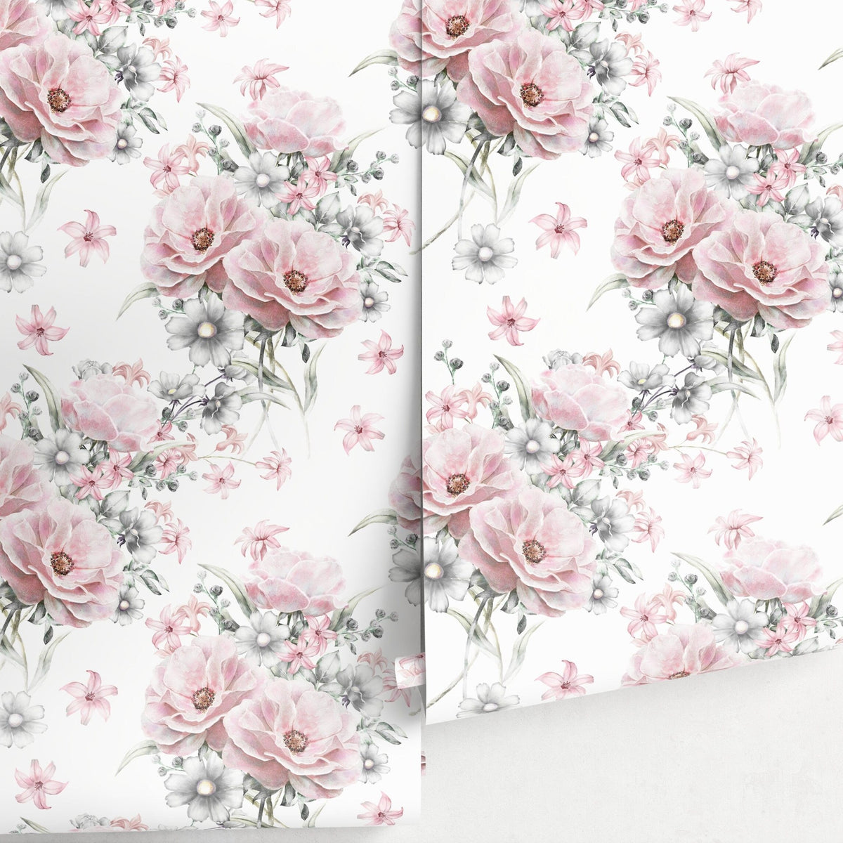 Wallpaper Peel and Stick Wallpaper Removable Wallpaper Home Decor Wall Art Wall Decor Room Decor / Vintage Floral Wallpaper - A265 - WallTrend