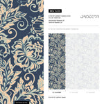 Wallpaper Peel and Stick Wallpaper Removable Wallpaper Home Decor Wall Art Wall Decor Room Decor/ Vintage Ornamental Flowers Wallpaper - B286 - WallTrend