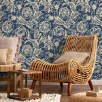 Wallpaper Peel and Stick Wallpaper Removable Wallpaper Home Decor Wall Art Wall Decor Room Decor/ Vintage Ornamental Flowers Wallpaper - B286 - WallTrend