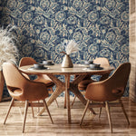 Wallpaper Peel and Stick Wallpaper Removable Wallpaper Home Decor Wall Art Wall Decor Room Decor/ Vintage Ornamental Flowers Wallpaper - B286 - WallTrend