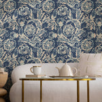 Wallpaper Peel and Stick Wallpaper Removable Wallpaper Home Decor Wall Art Wall Decor Room Decor/ Vintage Ornamental Flowers Wallpaper - B286 - WallTrend