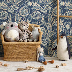 Wallpaper Peel and Stick Wallpaper Removable Wallpaper Home Decor Wall Art Wall Decor Room Decor/ Vintage Ornamental Flowers Wallpaper - B286 - WallTrend