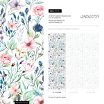 Wallpaper Peel and Stick Wallpaper Removable Wallpaper Home Decor Wall Art Wall Decor Room Decor / Watercolor Floral Wallpaper - A711 - WallTrend