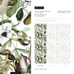 Wallpaper Peel and Stick Wallpaper Removable Wallpaper Home Decor Wall Decor Room Decor / Botanical Floral and Leaves Wallpaper - A741 - WallTrend
