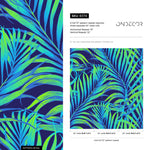 Wallpaper Peel and Stick Wallpaper Removable Wallpaper Home Decor Wall Decor Room Decor / Cool Neon Tropical Leaves Wallpaper - B378 - WallTrend