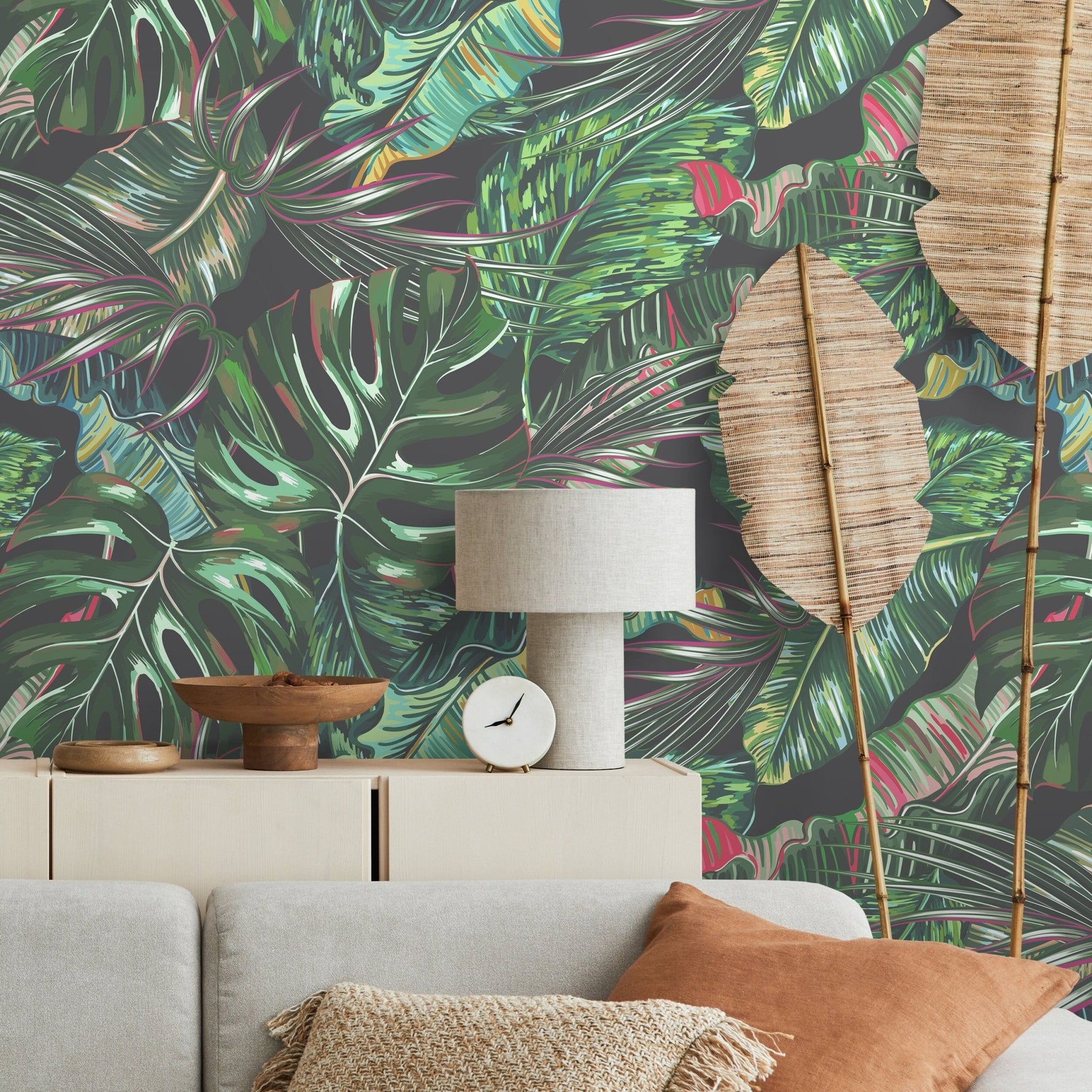 Wallpaper Peel and Stick Wallpaper Removable Wallpaper Home Decor Wall Decor Room Decor / Tropical Jungle Monstera Leaf Wallpaper - A777 - WallTrend