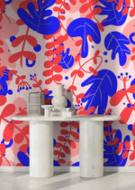 Wallpaper Peel and Stick Wallpaper Removable Wallpaper Home Decor Wall Decor Room Decor / Unique Tropical Red Leaves Wallpaper - AS2 - B926 - WallTrend