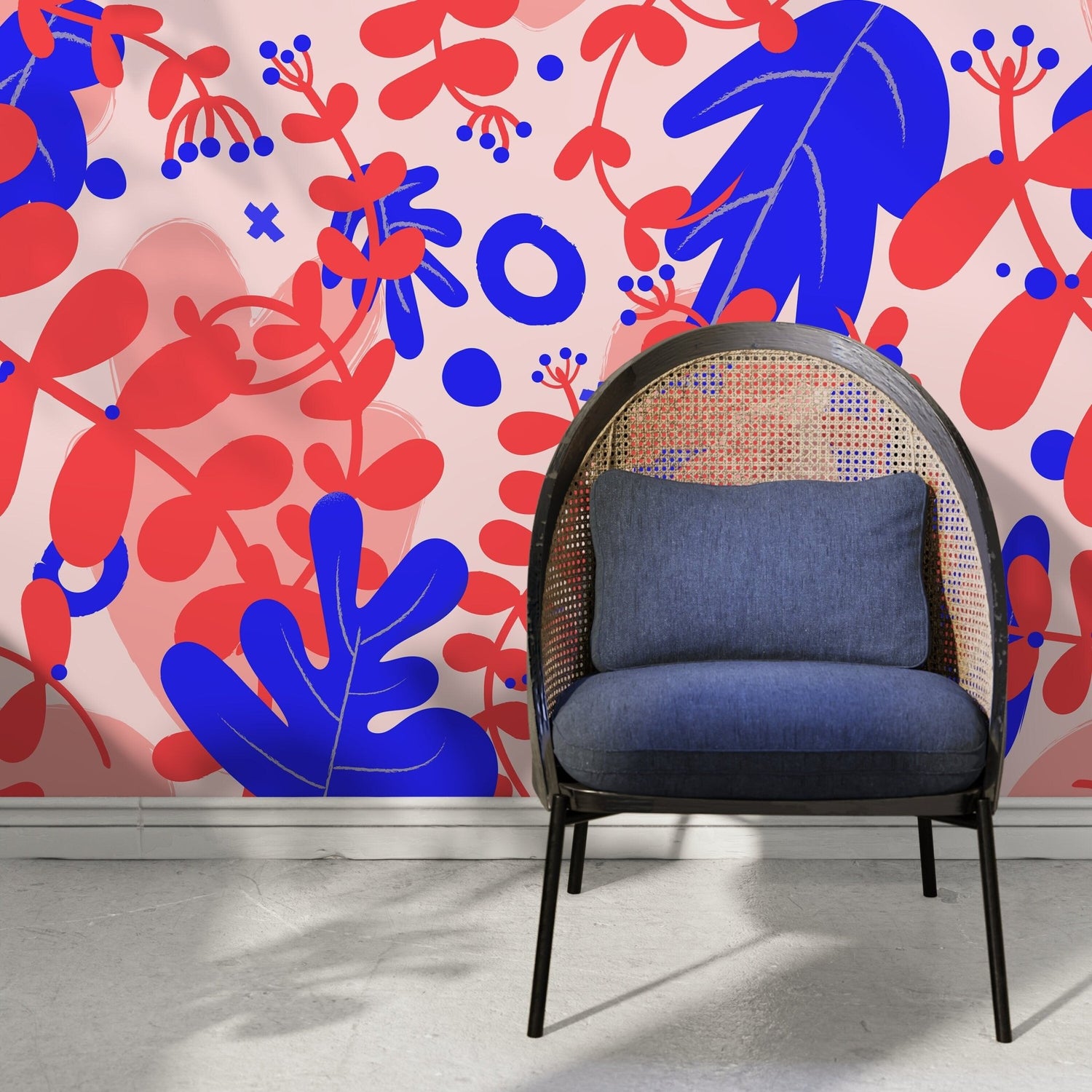 Wallpaper Peel and Stick Wallpaper Removable Wallpaper Home Decor Wall Decor Room Decor / Unique Tropical Red Leaves Wallpaper - AS2 - B926 - WallTrend