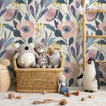 Wallpaper Peel and Stick Wallpaper Removable Wallpaper Temporary Wallpaper Home Decor Room Decor / Cute Floral Scandinavian Wallpaper - A696 - WallTrend