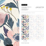Wallpaper Peel and Stick Wallpaper Removable Wallpaper Temporary Wallpaper Home Decor Room Decor / Cute Floral Scandinavian Wallpaper - A696 - WallTrend