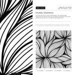 Wallpaper Removable Wallpaper Peel and Stick Wallpaper Wall Decor Home Decor Wall Art Room Decor / Black and White Abstract Wallpaper - B853 - WallTrend