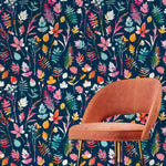 Wallpaper Removable Wallpaper Peel and Stick Wallpaper Wall Decor Home Decor Wall Art Room Decor / Colorful Leaf Wallpaper - D936 - WallTrend