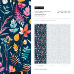 Wallpaper Removable Wallpaper Peel and Stick Wallpaper Wall Decor Home Decor Wall Art Room Decor / Colorful Leaf Wallpaper - D936 - WallTrend