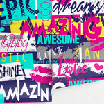 Wallpaper Removable Wallpaper Peel and Stick Wallpaper Wall Decor Home Decor Wall Art Room Decor / Modern Typography Wallpaper - A784 - WallTrend