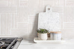 Warm Neutral Paint Brushed Labyrinth Wallpaper Peel and Stick Removable Repositionable Minimalistic Abstract Boho Beige & White - ZABJ - WallTrend