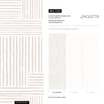Warm Neutral Paint Brushed Labyrinth Wallpaper Peel and Stick Removable Repositionable Minimalistic Abstract Boho Beige & White - ZABJ - WallTrend