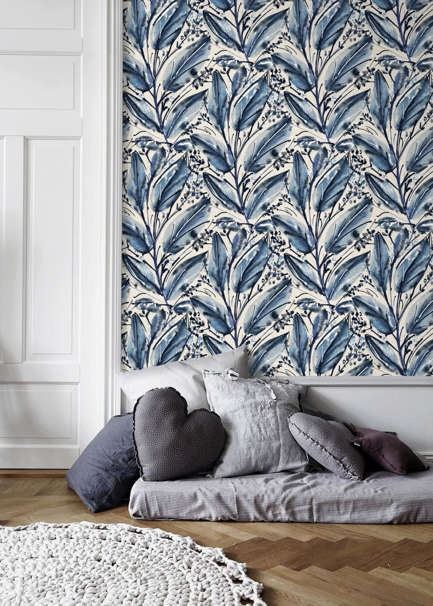 Watercolor Botanical Splendor Wallpaper - C780 - WallTrend