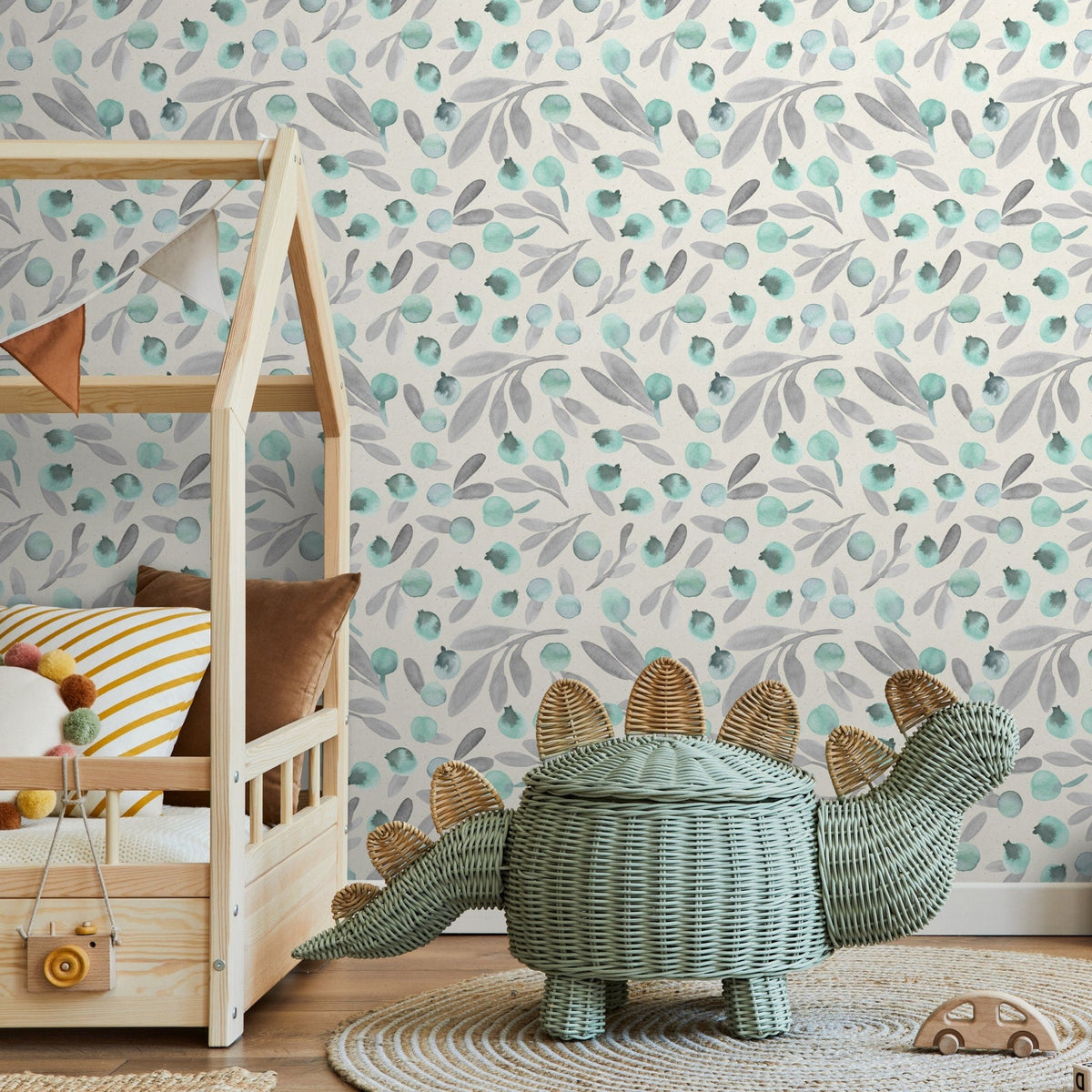 Watercolor Botanicals Wallpaper - A321 - WallTrend