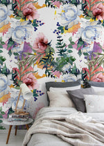 Watercolor Floral Symphony Wallpaper - B110 - WallTrend