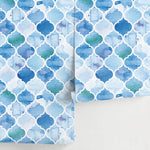Watercolor Moroccan Tiles Wallpaper - A099 - WallTrend