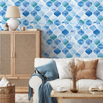 Watercolor Moroccan Tiles Wallpaper - A099 - WallTrend
