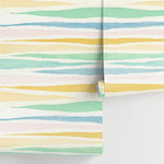 Watercolor Striped Harmony Wallpaper - A133 - WallTrend