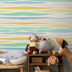 Watercolor Striped Harmony Wallpaper - A133 - WallTrend