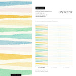 Watercolor Striped Harmony Wallpaper - A133 - WallTrend