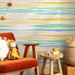 Watercolor Striped Harmony Wallpaper - A133 - WallTrend