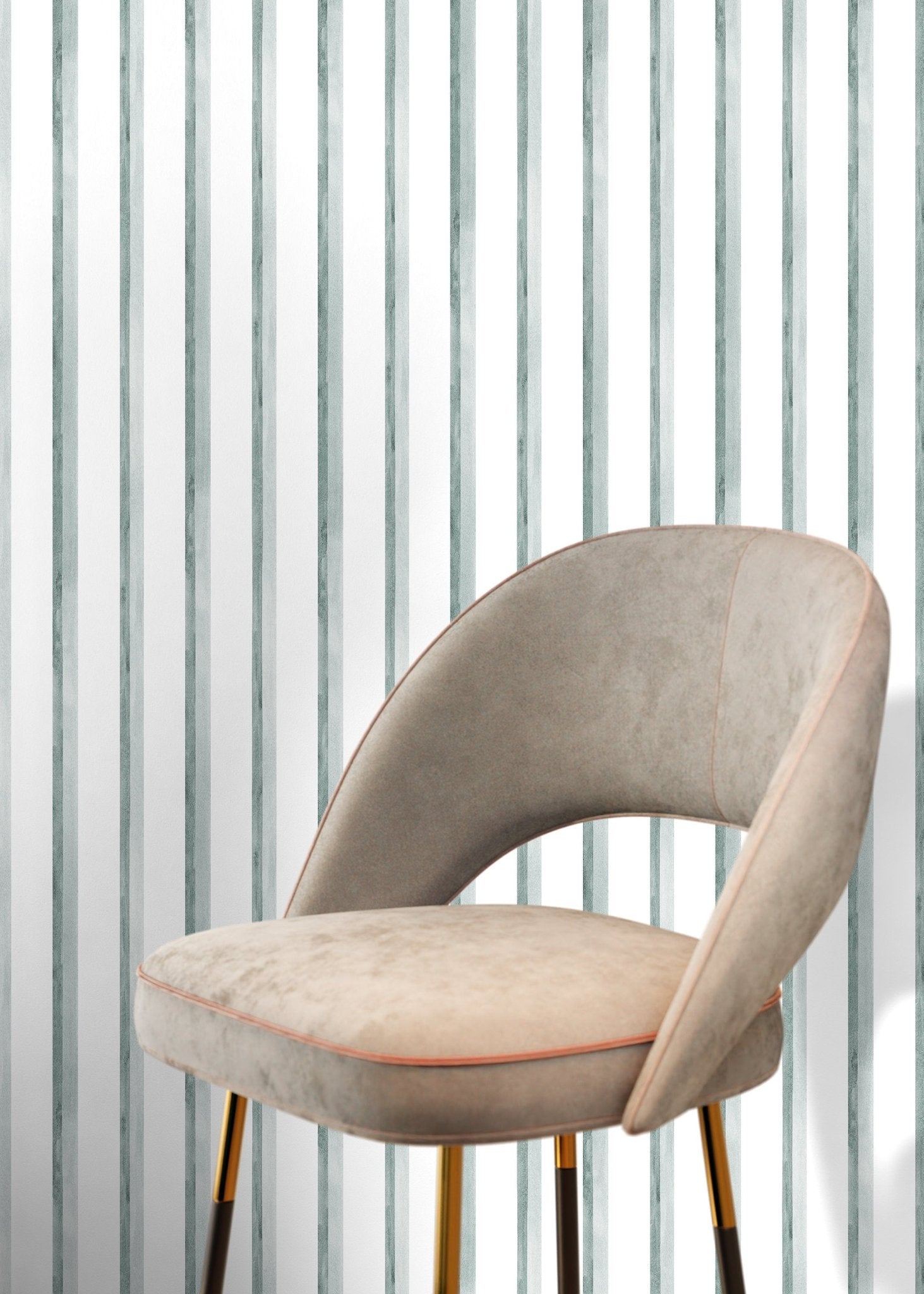 Watercolor Stripes Wallpaper - C966 - WallTrend