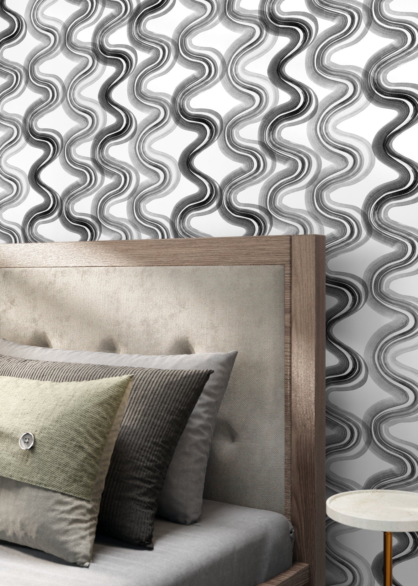 Wavy Lines Elegance Wallpaper - C985 - WallTrend